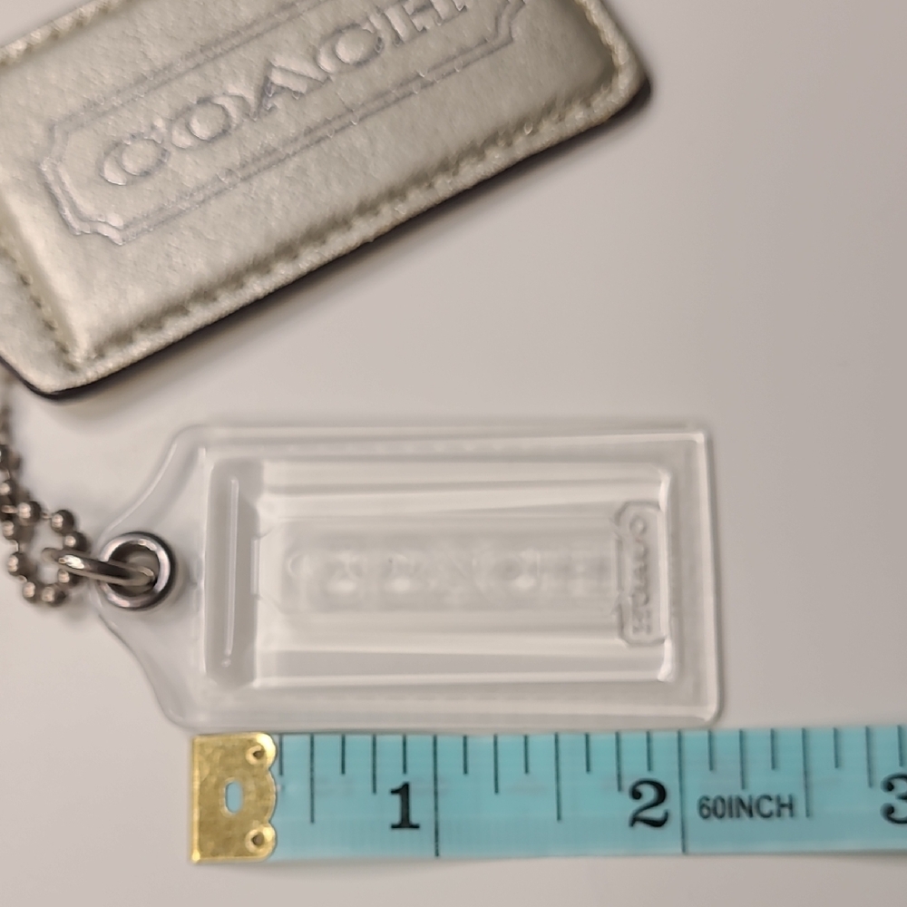 SOLD Coach Poppy Gold 3" and Clear 2" Hang Tag Set 2010 Rare Poppy - Picture 5 of 7